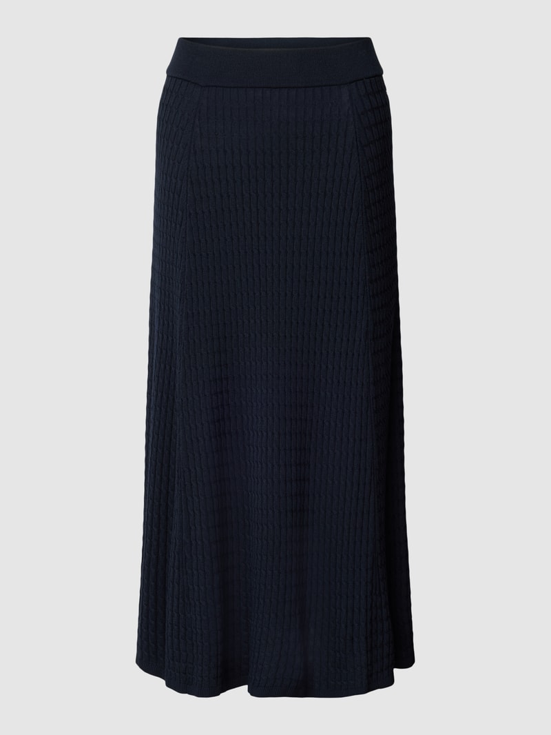 Strickrock mit elastischem Bund in marineblau