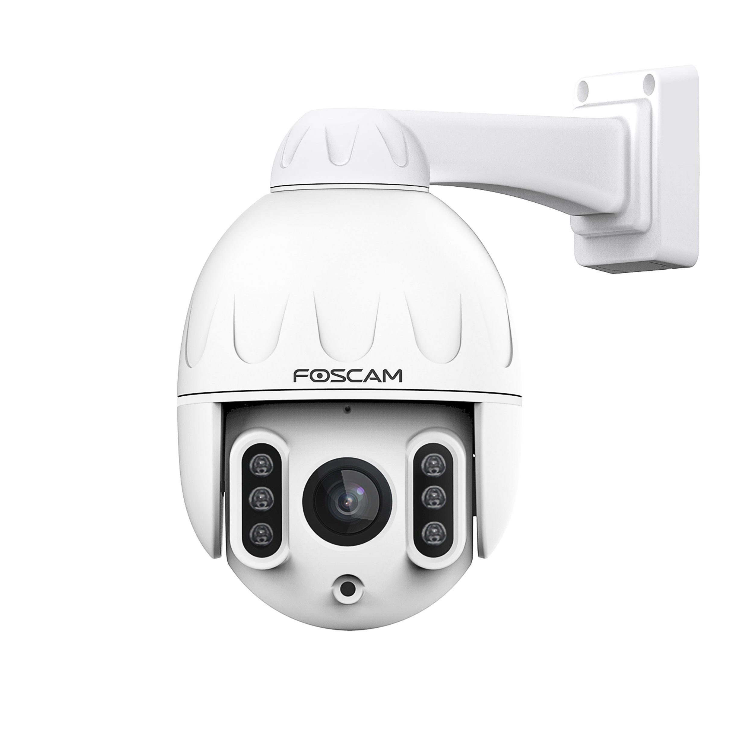 Foscam SD2 2 MP 1080P Dual-Band WLAN PTZ Dome Überwachungskamera (Außenbereich, Innenbereich, 4-fach optischer Zoom, Nachtsicht bis zu 50 Meter, Inkl. 64 GB Mikro-SD Karte, IP66 Wasserfest)