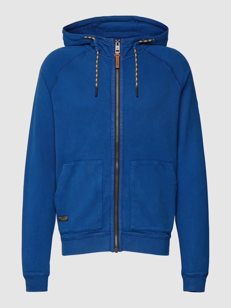 Sweatjacke mit EIngrifftaschen in blau