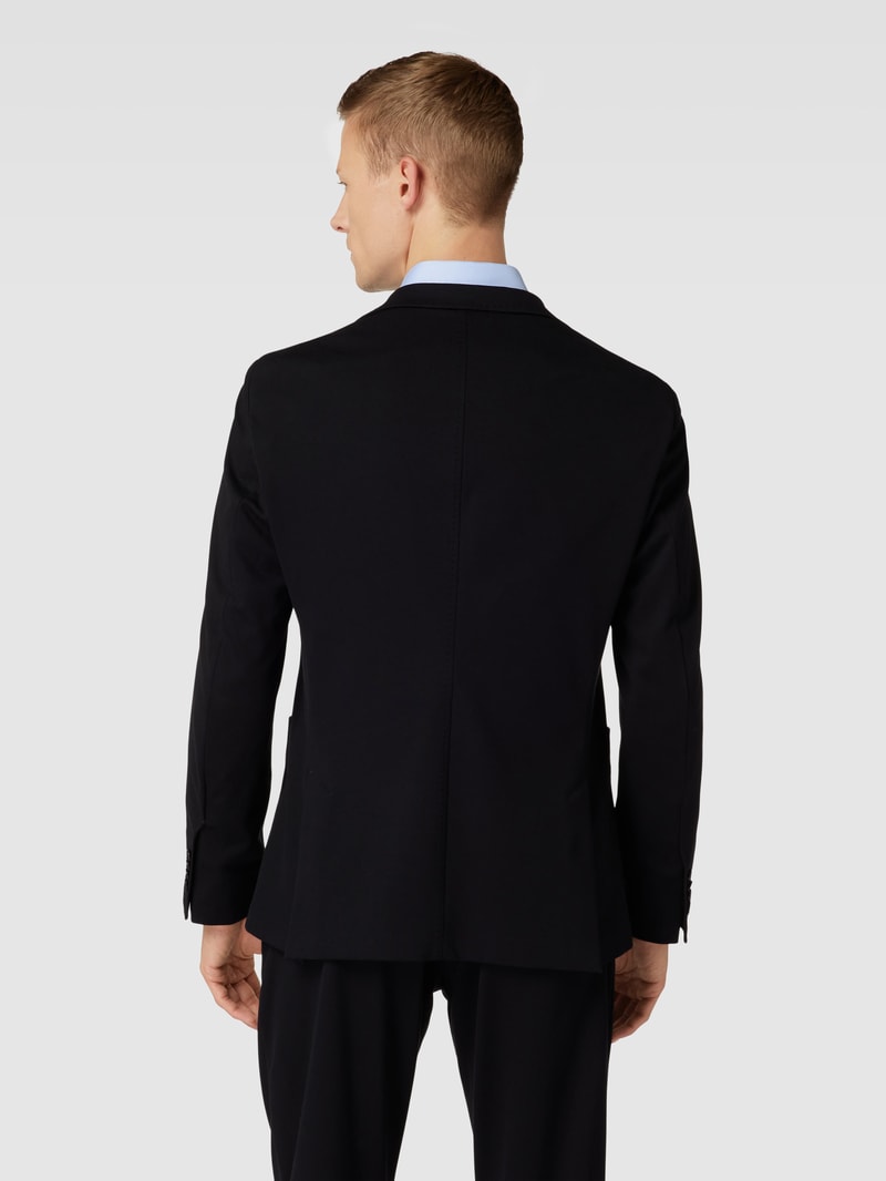 Slim Fit 2-Knopfsakko mit Anstecknadel Modell 'Seba' in schwarz