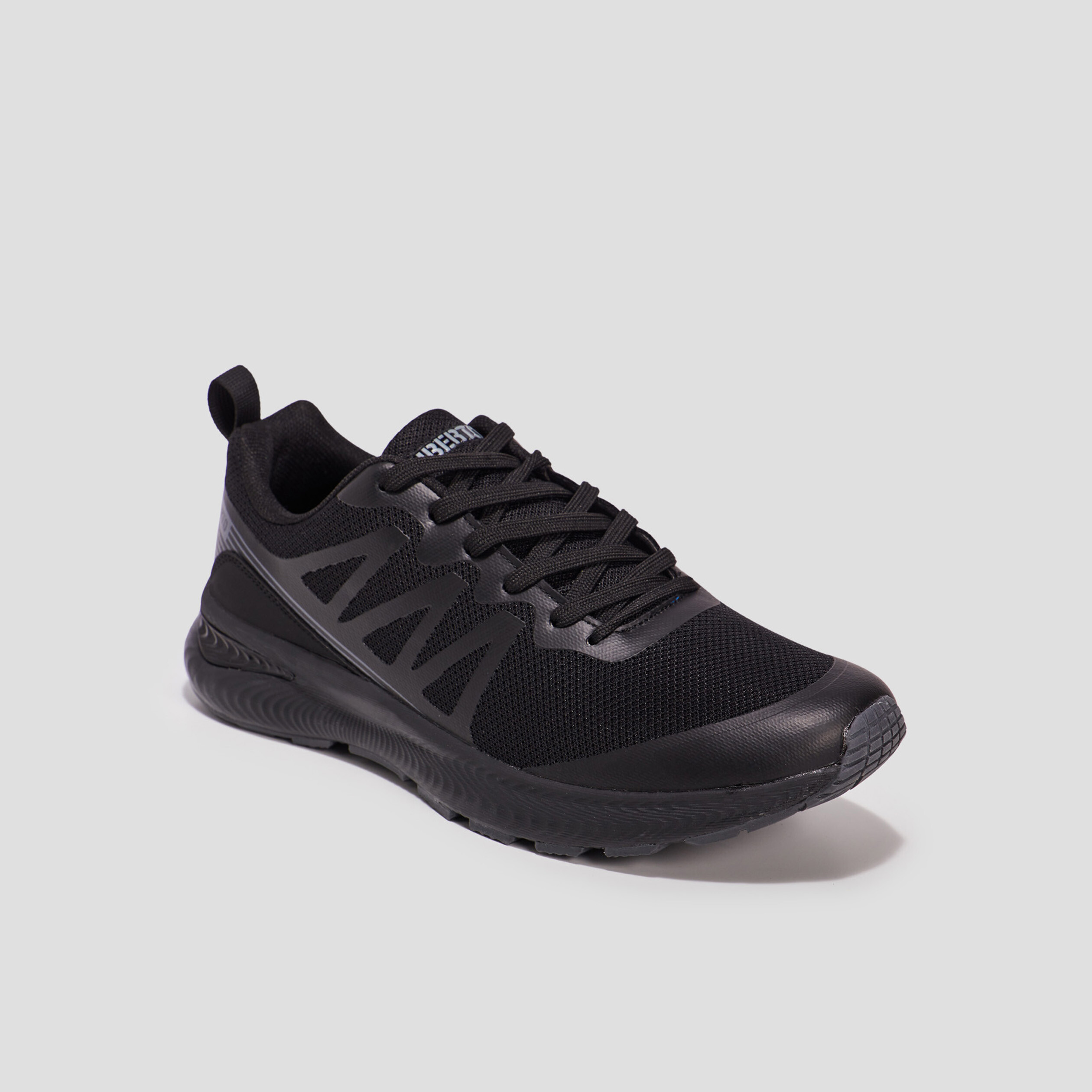Baskets running à lacets Liberto noir homme | La Halle