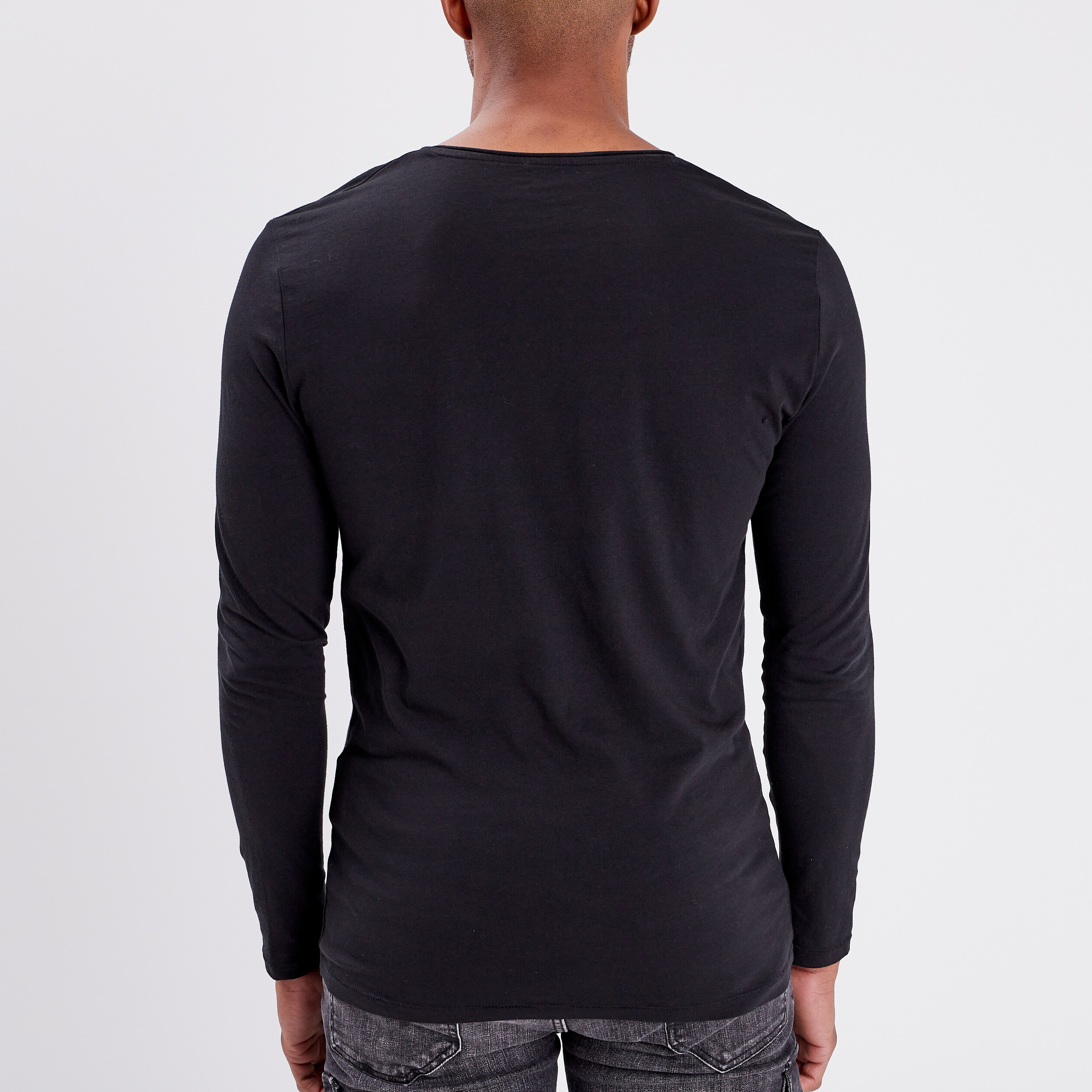 T-shirt manches longues Liberto noir homme | La Halle
