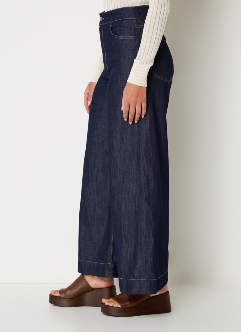 MaxMara  Estra high waist wide leg jeans met donkere wassing