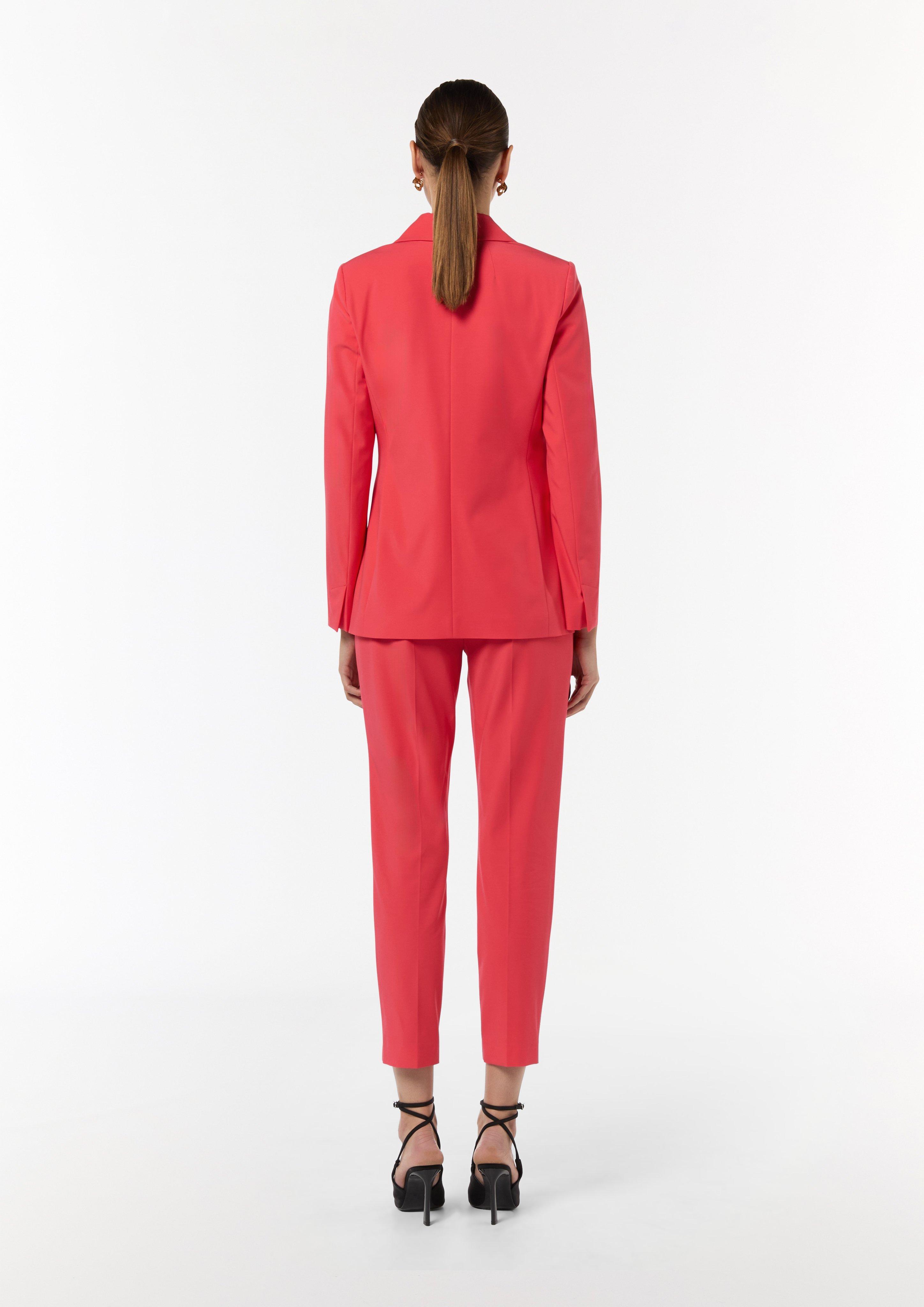 Elastischer, taillierter Blazer aus Viskosemix - pink
