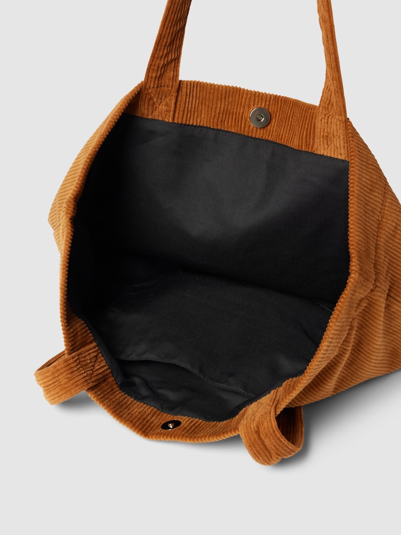 Shopper mit Allover-Muster Modell 'Caramel' in rostrot