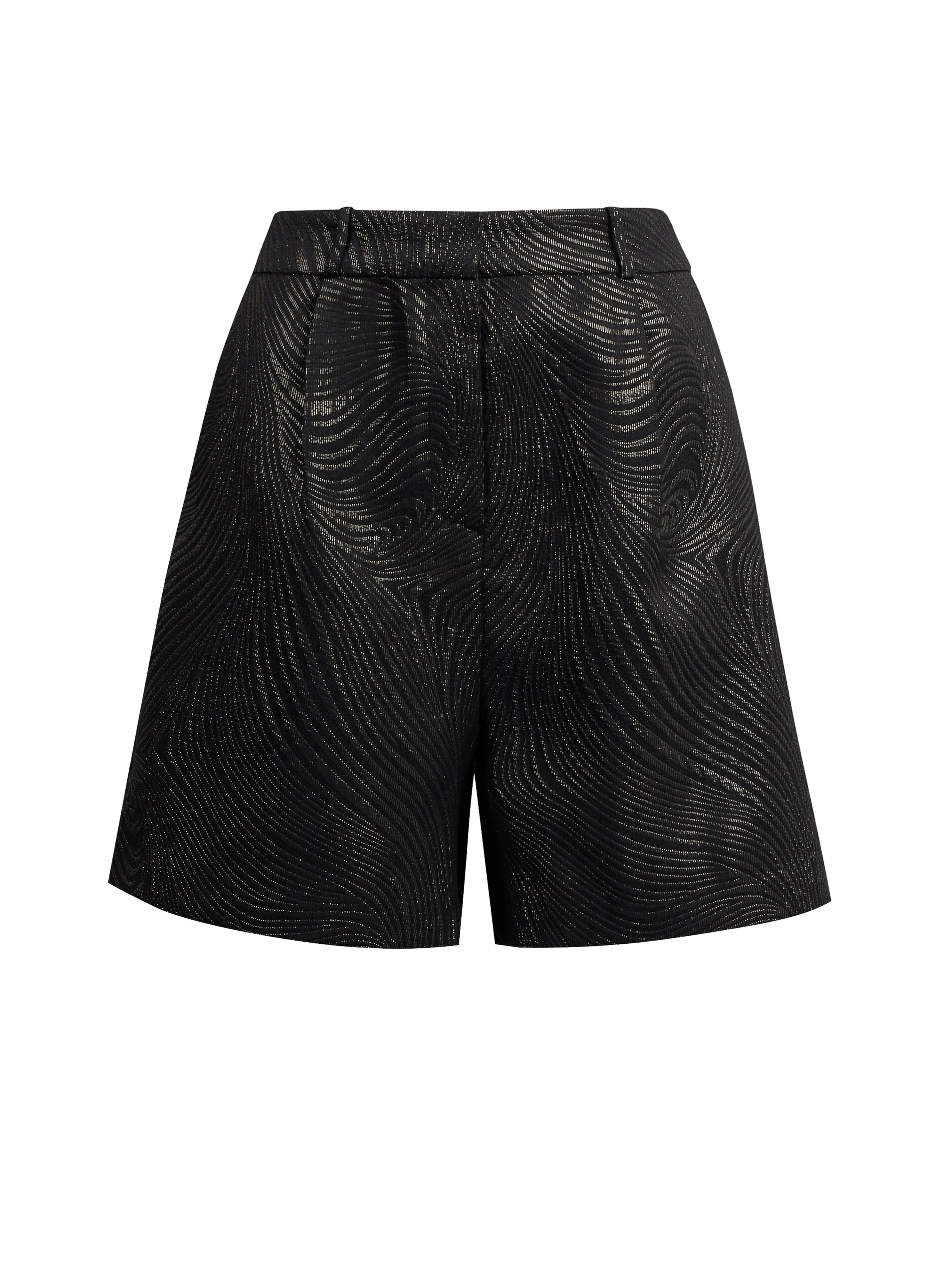 Schwarze gemusterte Damen-Shorts ORSAY