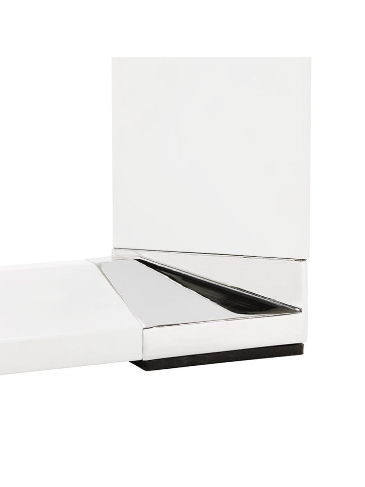 KADIMA DESIGN Schreibtisch 160x80 cm robust modern, Melaminholz & Metall in Braun-Weiß günstig kaufen