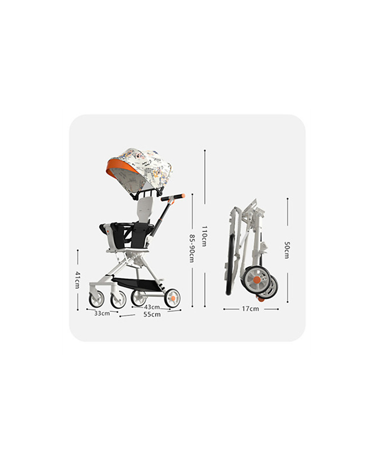 Portabler Kinderwagen Multifunktionaler Kinderwagen mit Baby Sportkinderwagen