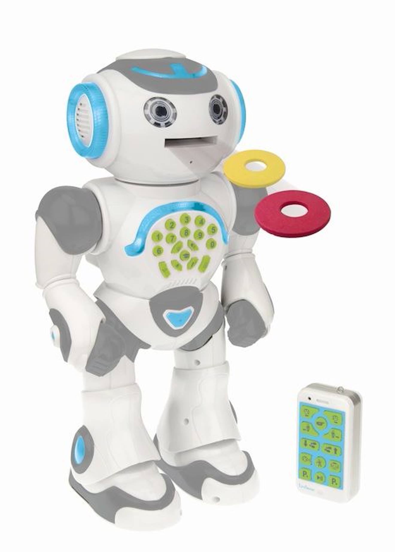 POWERMAN® MAX Mon Robot Ludo-Éducatif avec Fabrique à Histoires et Télécommande (Français) blanc