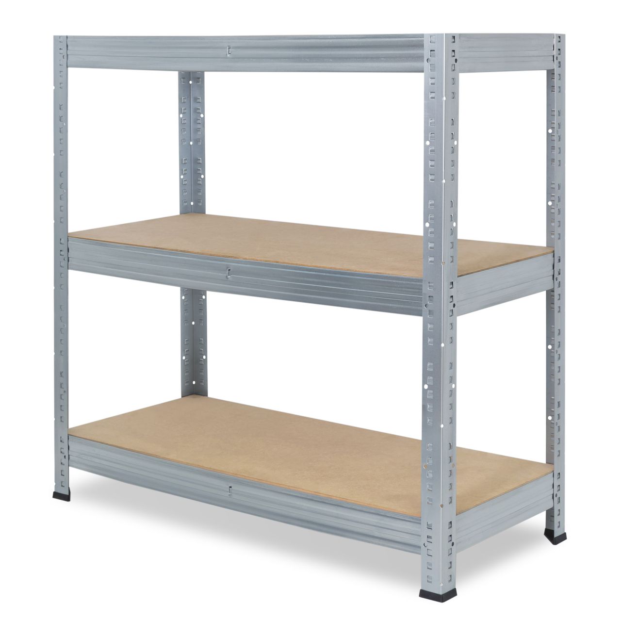 Shelfplaza PRO 90x100x50cm Schwerlastregal in verzinkt mit 3 Böden