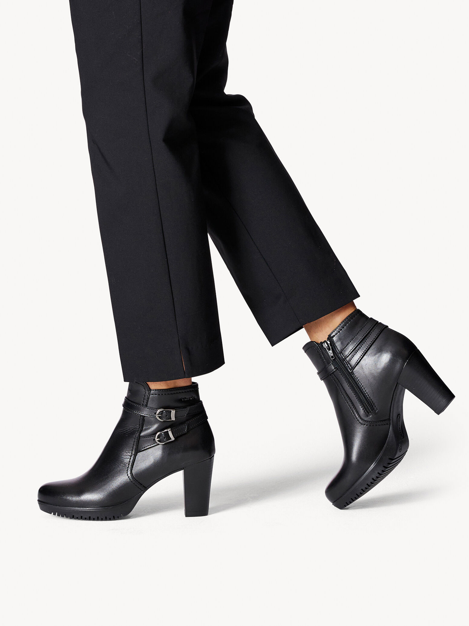 Bottine en cuir - noir