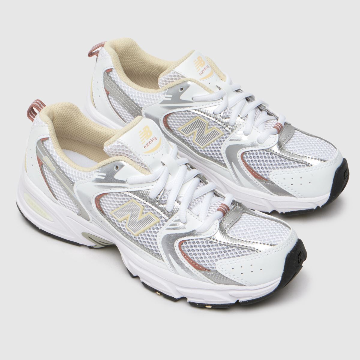 New Balance vita & gula 530 flickor ungdomsskor