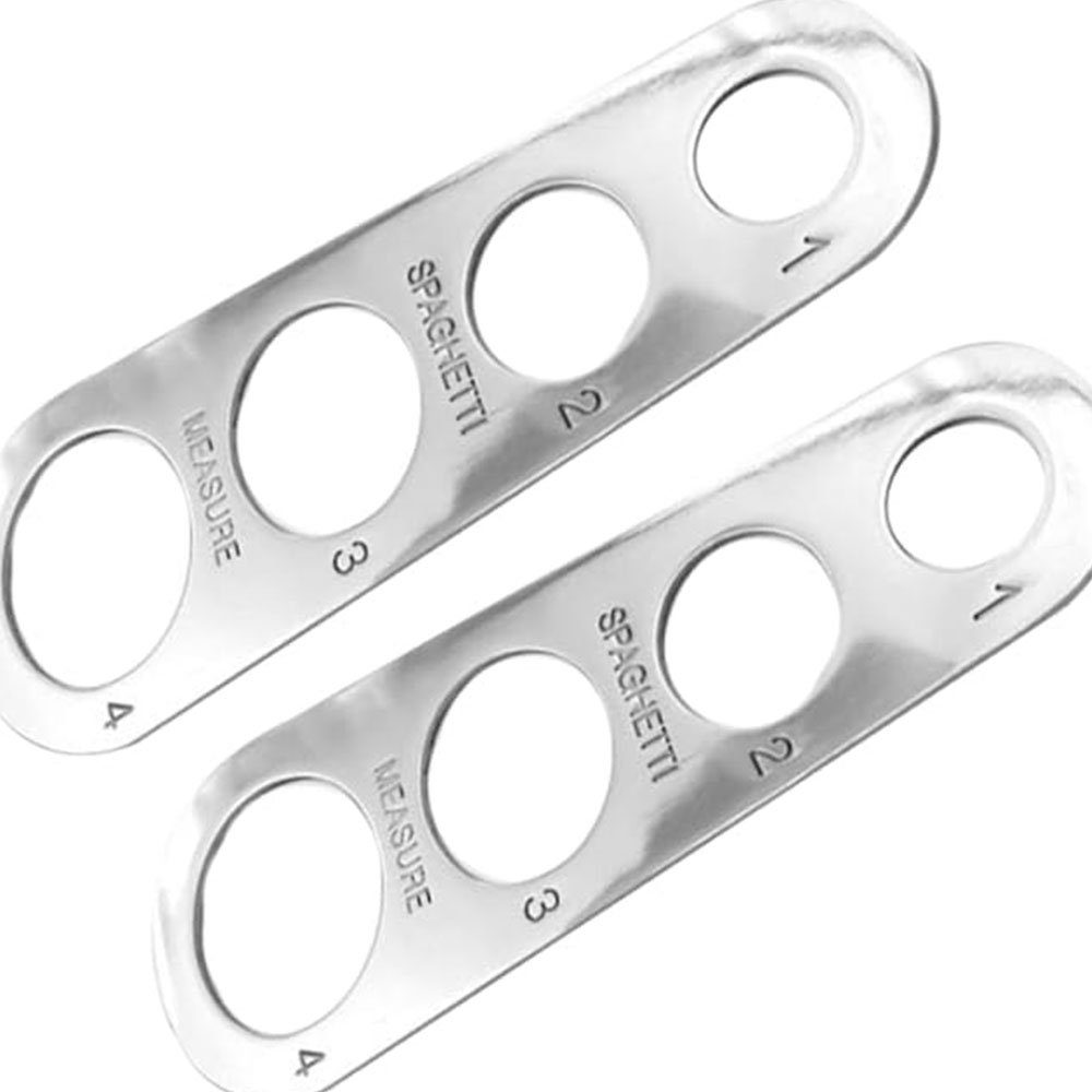 COUNJOYING Zurrgurt Messwerkzeug, Pasta-Messwerkzeug aus Edelstahl mit 4 Messlöchern (2-St)