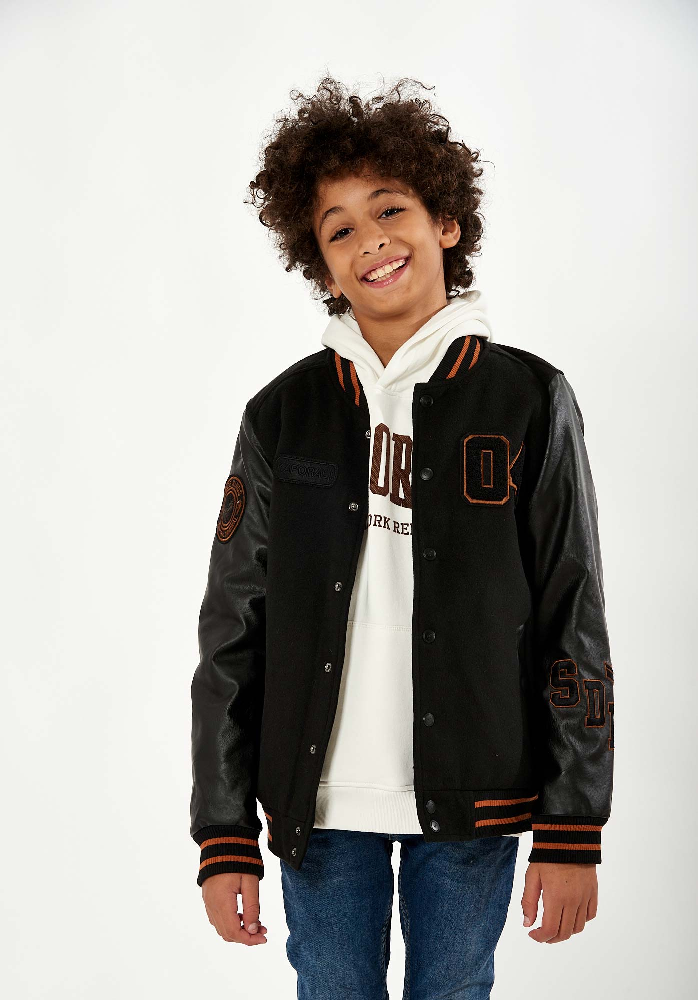 MOBER  Veste college noire Garçon
