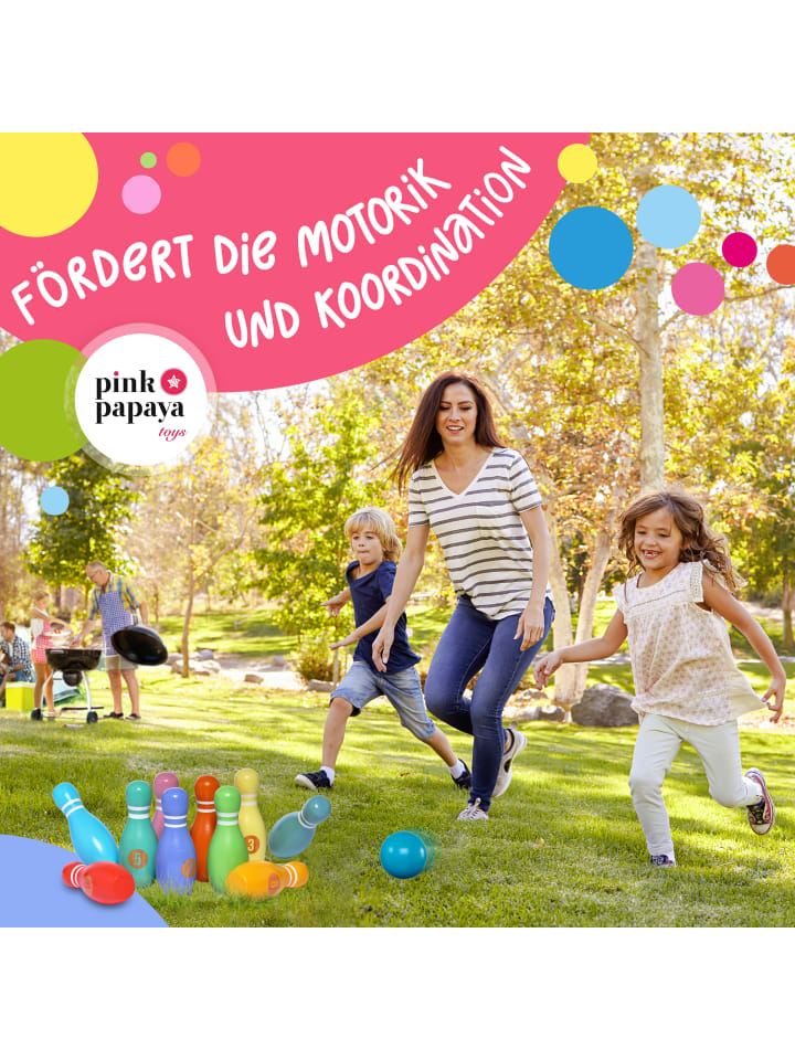 Pink Papaya Kegelspiel für Kinder 