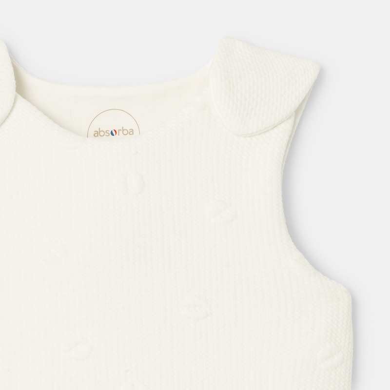 Salopette maille fantaisie blanche naissance Absorba
