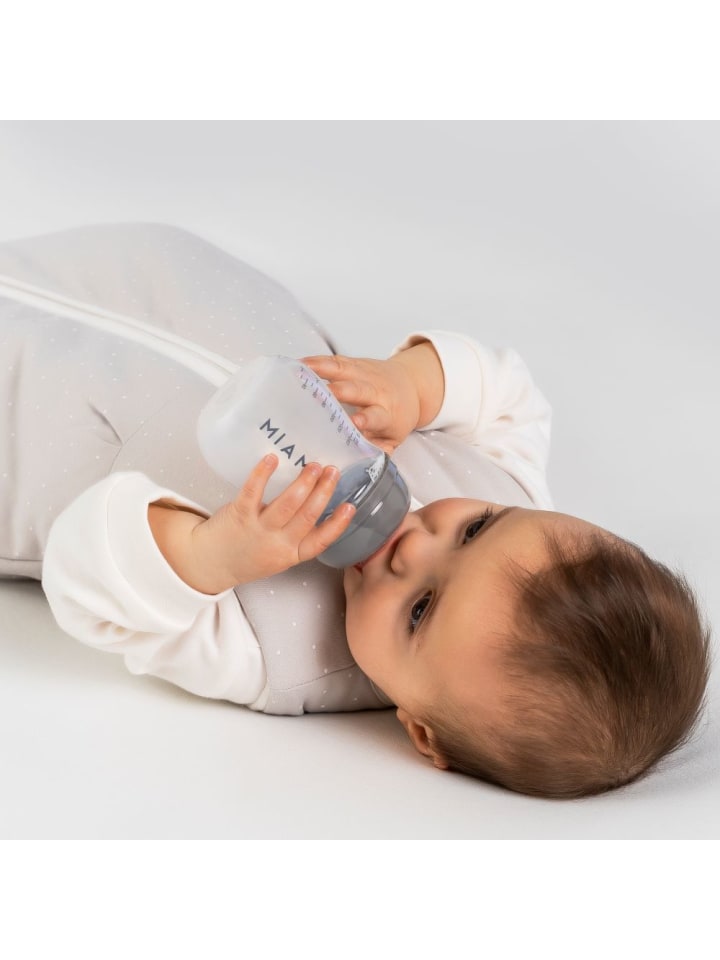 MiaMia PP-Flasche 4er Pack 140 ml & 260 ml   Silikon-Trinksauger in grau günstig kaufen onesize