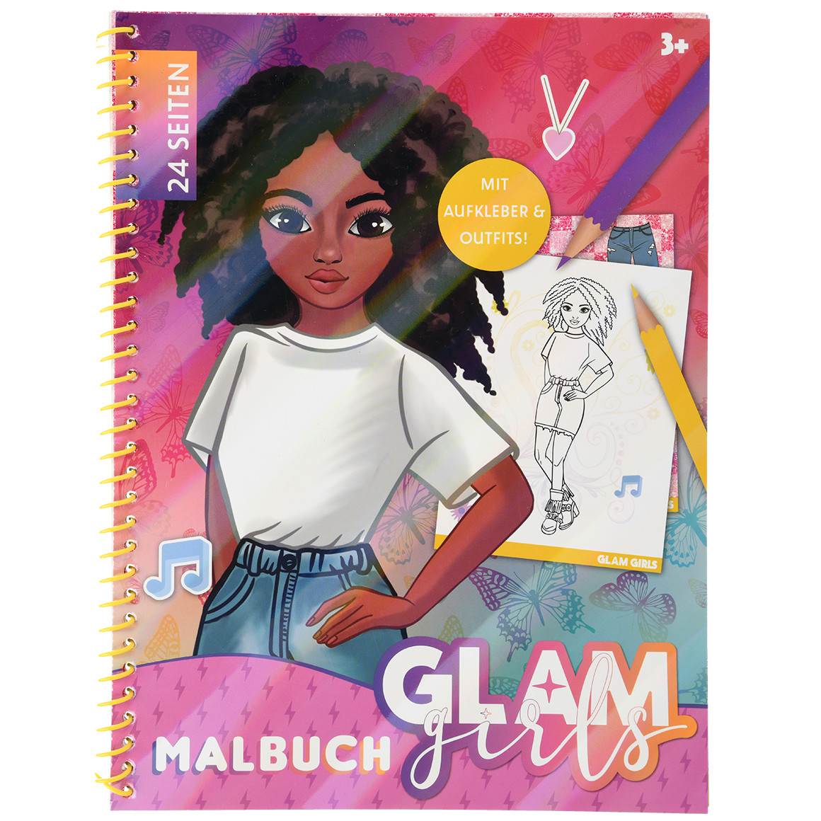 Glam Girls Malbuch mit 24 Seiten