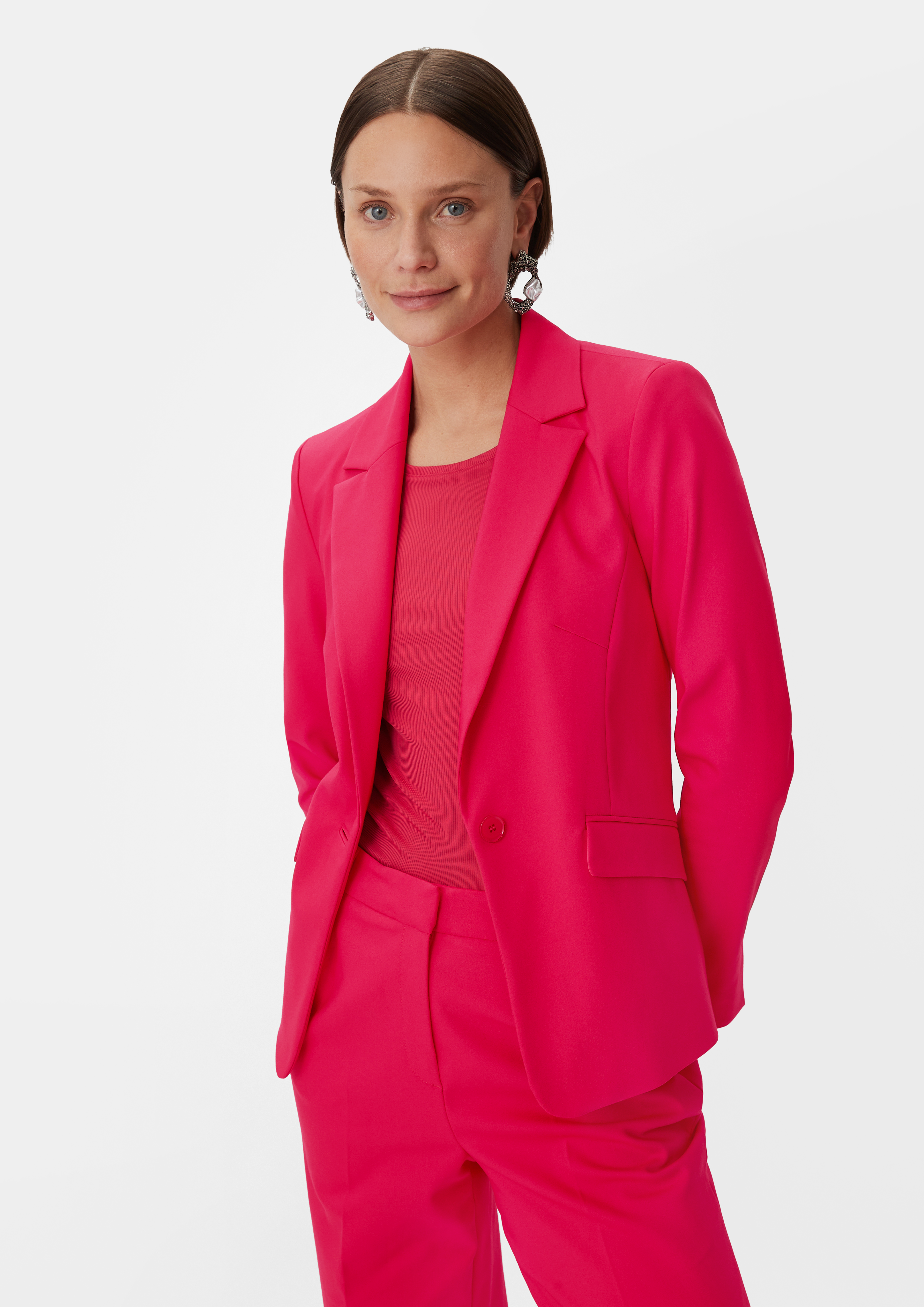 Blazer aus Baumwollmix - pink