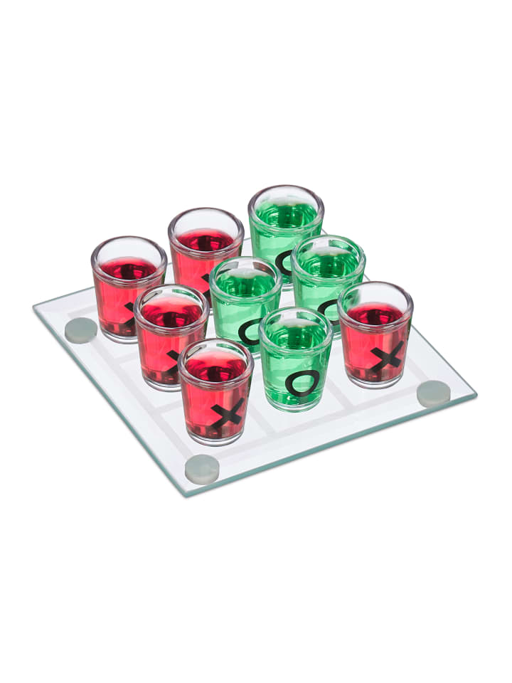 relaxdays TicTacToe Trinkspiel in Transparent günstig kaufen onesize