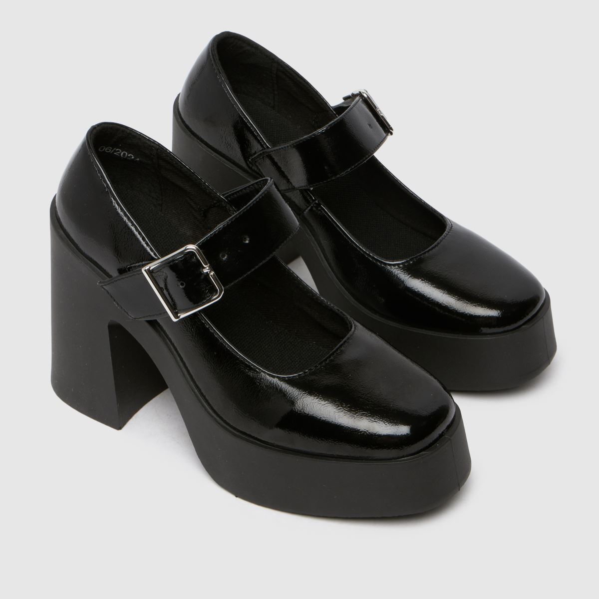 Schuh Suri – Svarta högklackade Mary Jane-skor