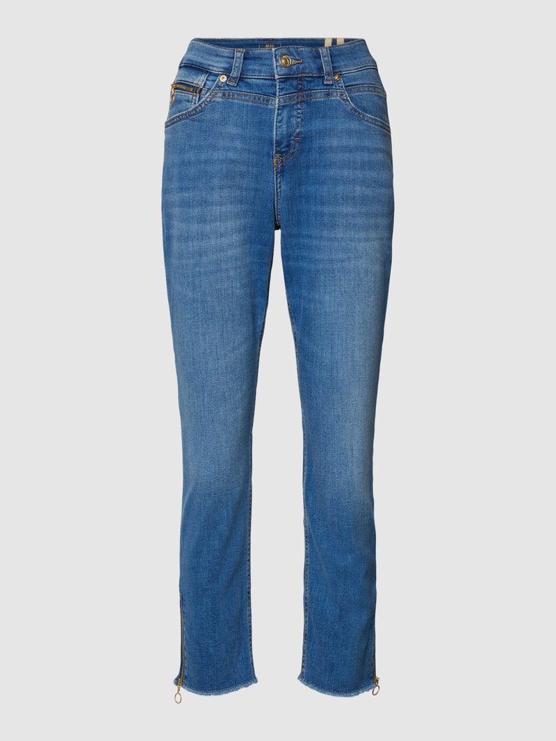 Slim Fit Jeans mit verkürzter Passform in hellblau