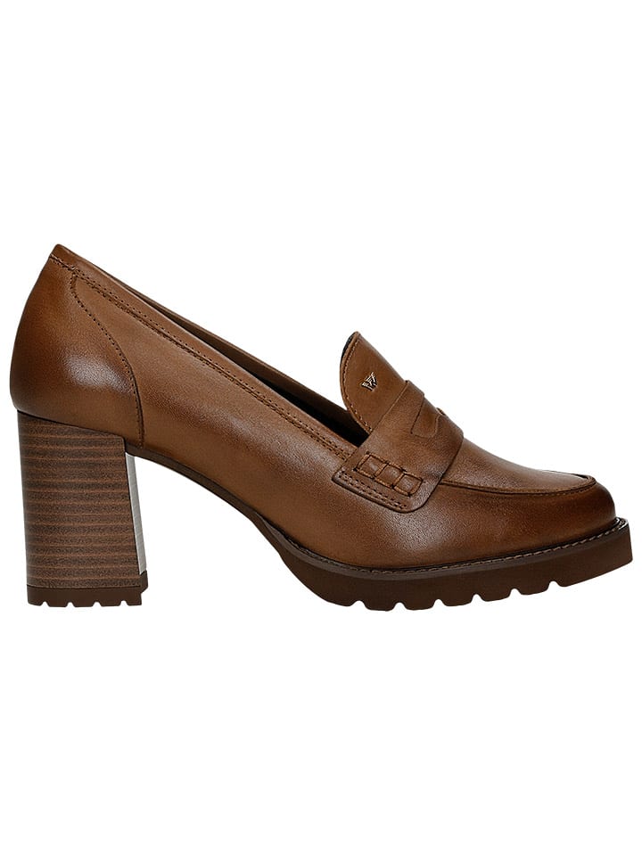 Wojas Leder-Pumps in Hellbraun günstig kaufen