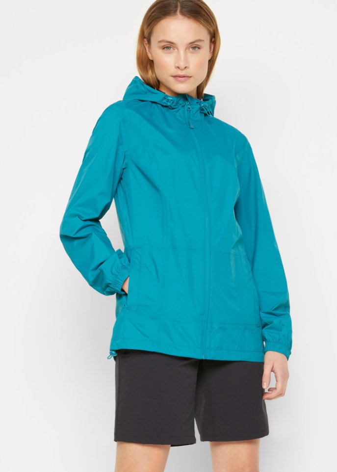 Ultraleichte Regenjacke mit integrierter Tasche zum Verstauen