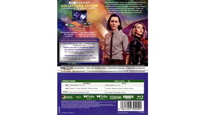 Loki - Staffel 1 - Steelbook - Limited Edition  (4 4K Ultra HD)