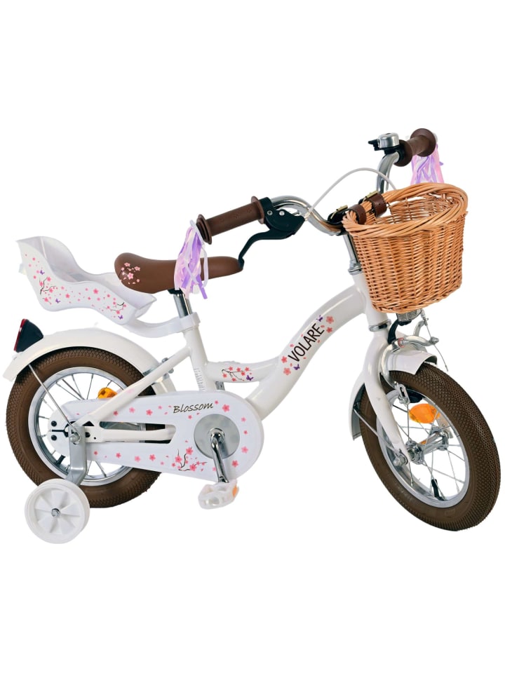 Volare Kinderfahrrad Blossom für Mädchen 12 Zoll Kinderrad in Weiß 3 Jahre günstig kaufen onesize