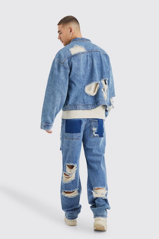 Lockere zerrissene Jeans