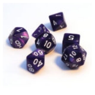 Würfelset Pearl: Purple/White (7)