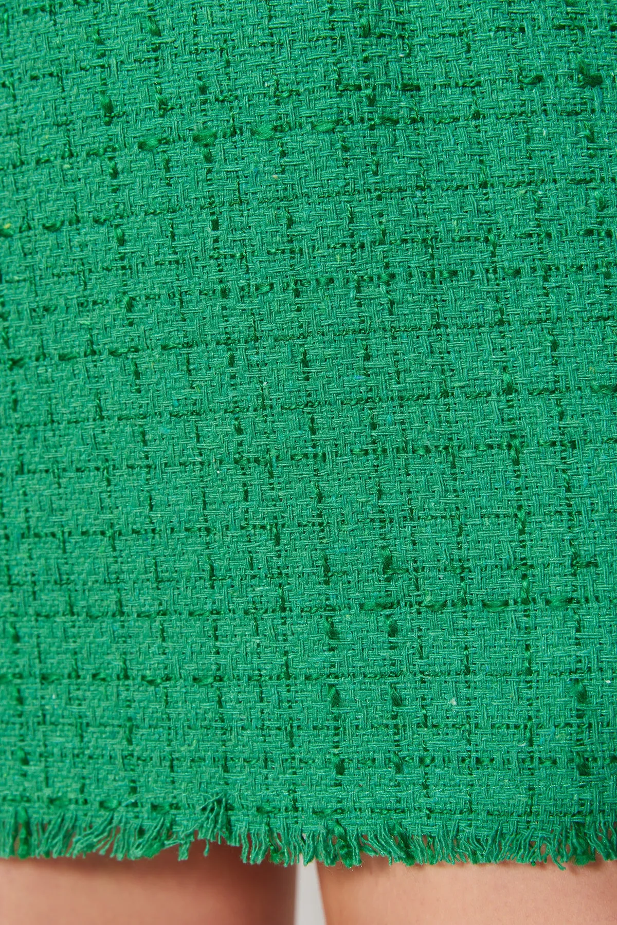 Trendyol Collection  Grüner gewebter Rock mit Reißverschluss TWOAW23ET00061