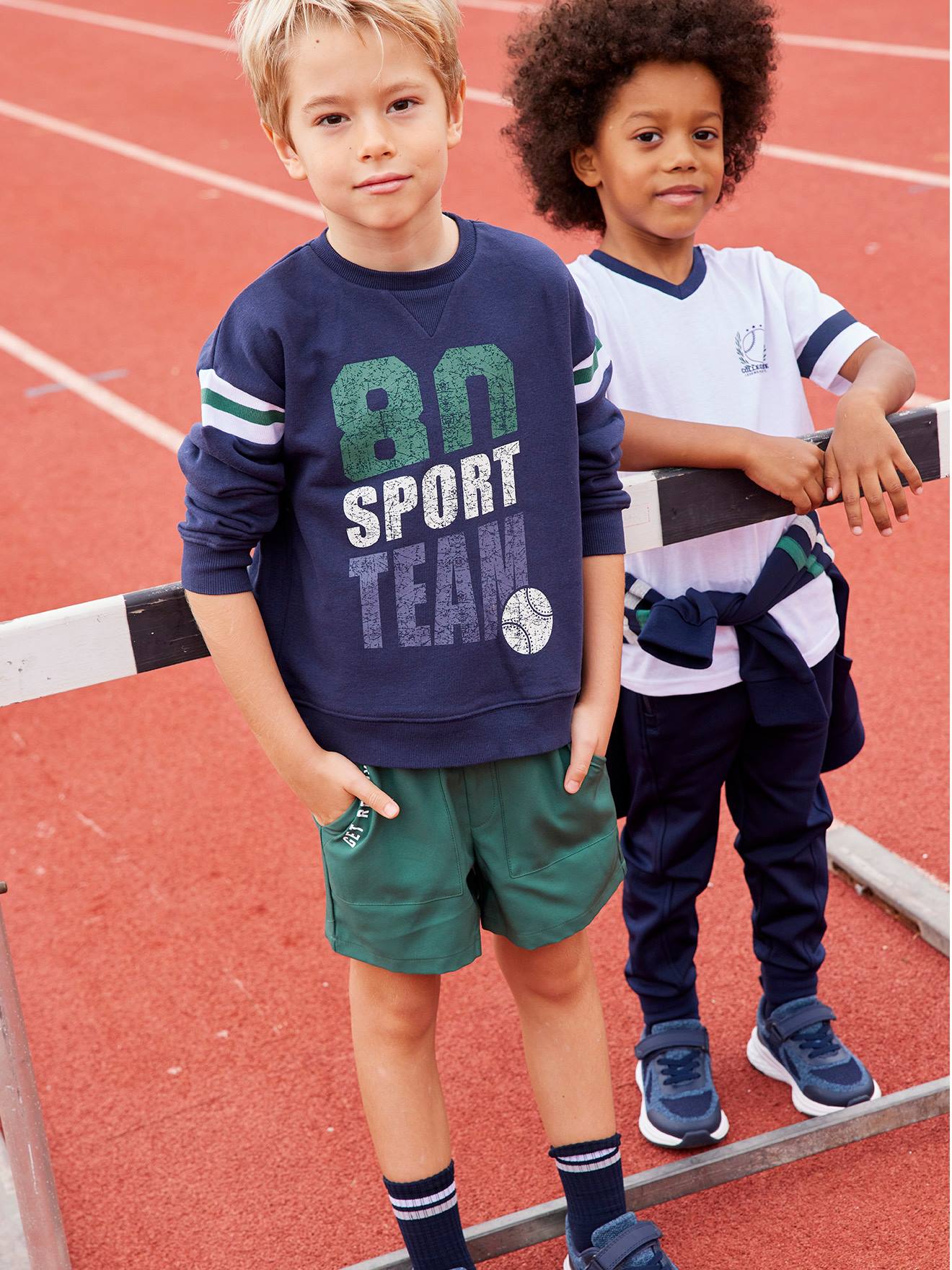 Vertbaudet Jungen Sportjacke mit Kapuze - dunkelblau