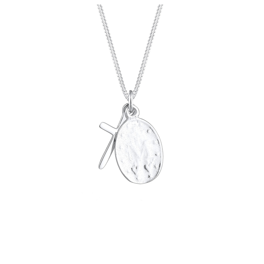 Elli Elli Collier Femmes Madone Croix Pendentif Spirituel en Argent Sterling 925 Bijoux