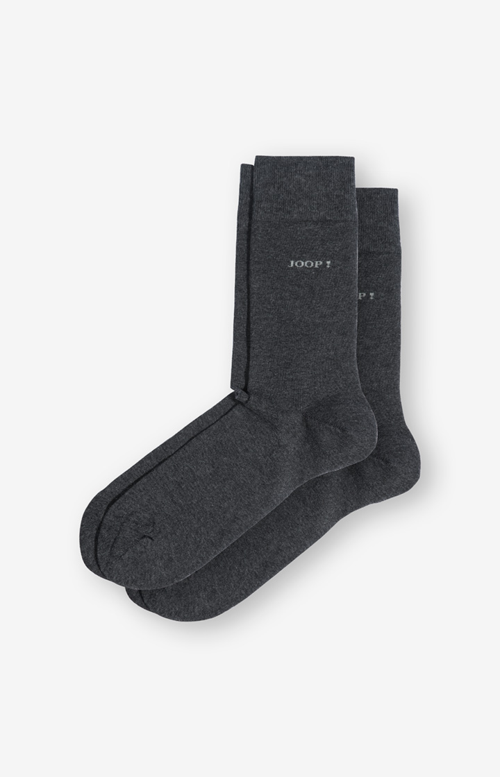2er-Pack Finest Organic Cotton Socken in Dunkelgrau