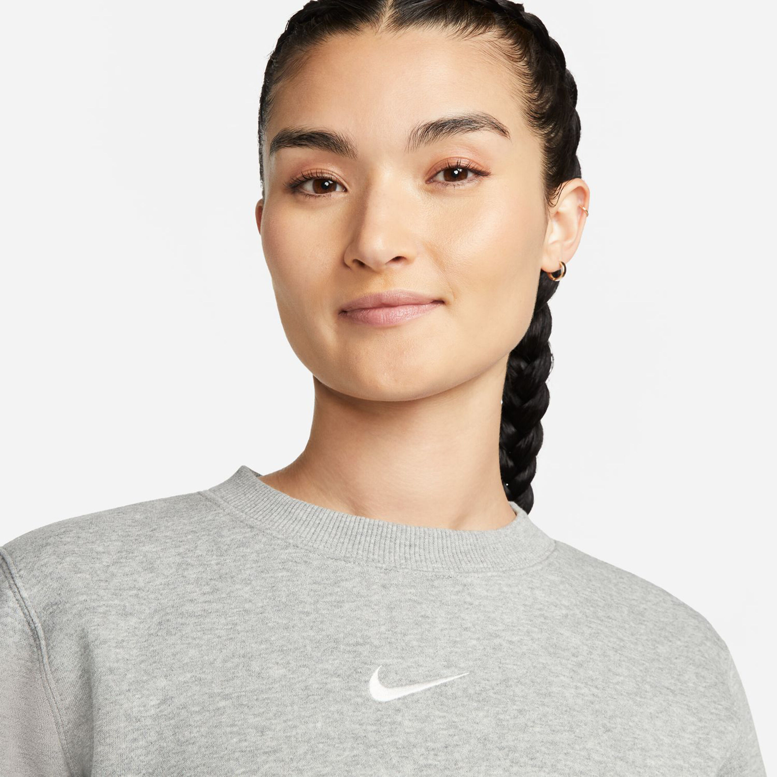 Phoenix Fleece Crew T-Shirt Damen - Dunkelgrau, Grau
