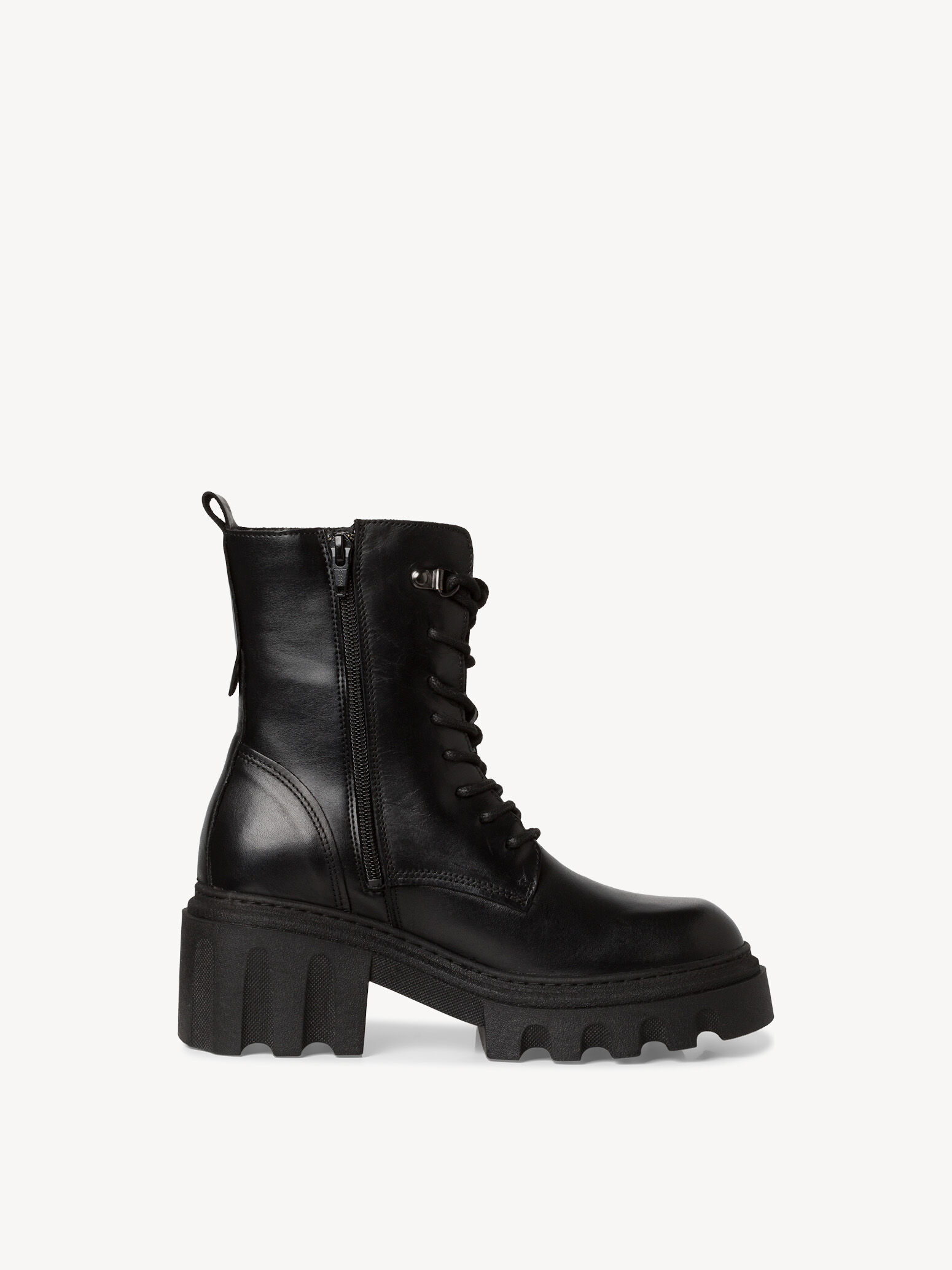 Bottine en cuir - noir