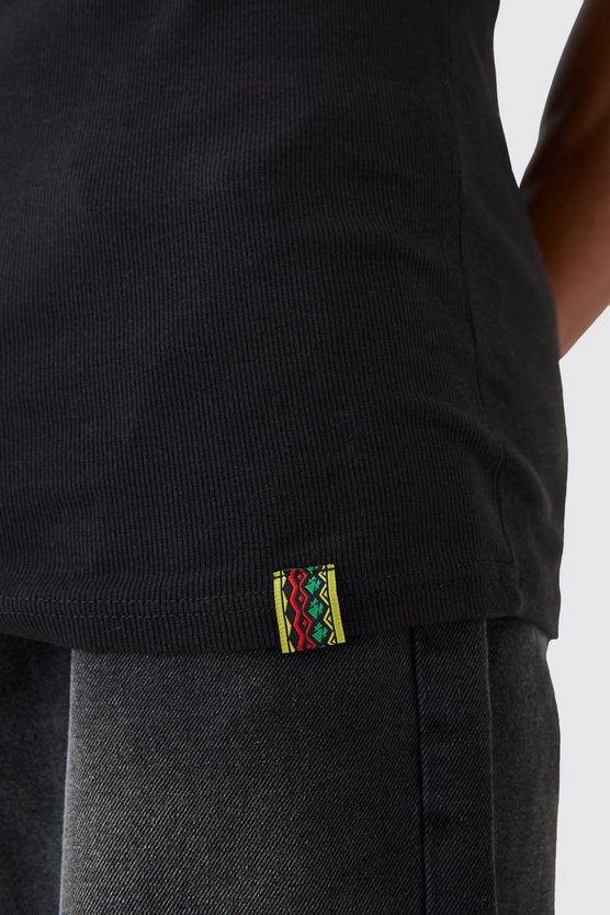 Geripptes Slim-Fit Tanktop mit geradem Ausschnitt