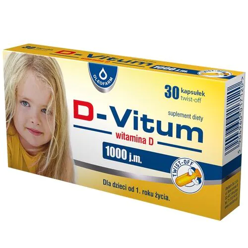 D-Vitum 1000 IE, D-vitamin til børn fra 1 år, Twist-off kapsler