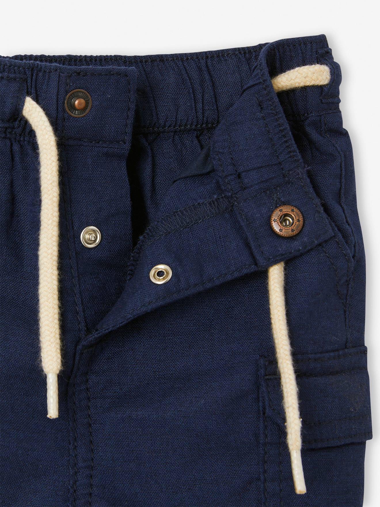 Vertbaudet Baby Shorts aus Leinenmix - nachtblau