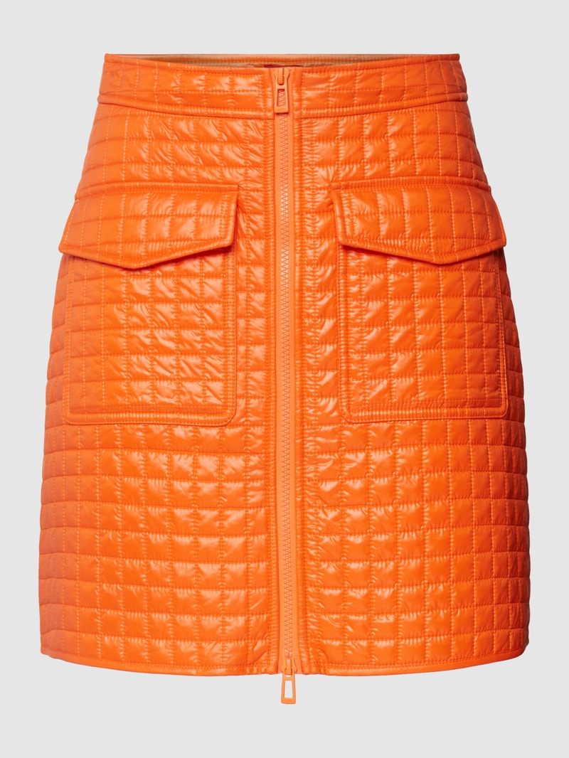Minirock mit Strukturmuster Modell 'Radoje' in orange