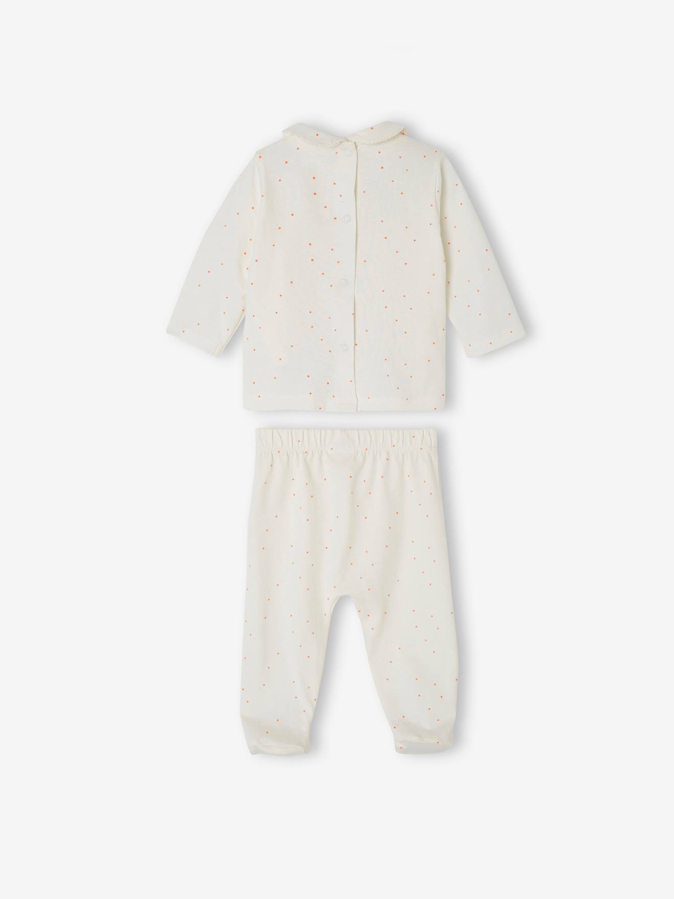 Vertbaudet 2er-Pack Baby Schlafanzüge Oeko-Tex - wollweiß
