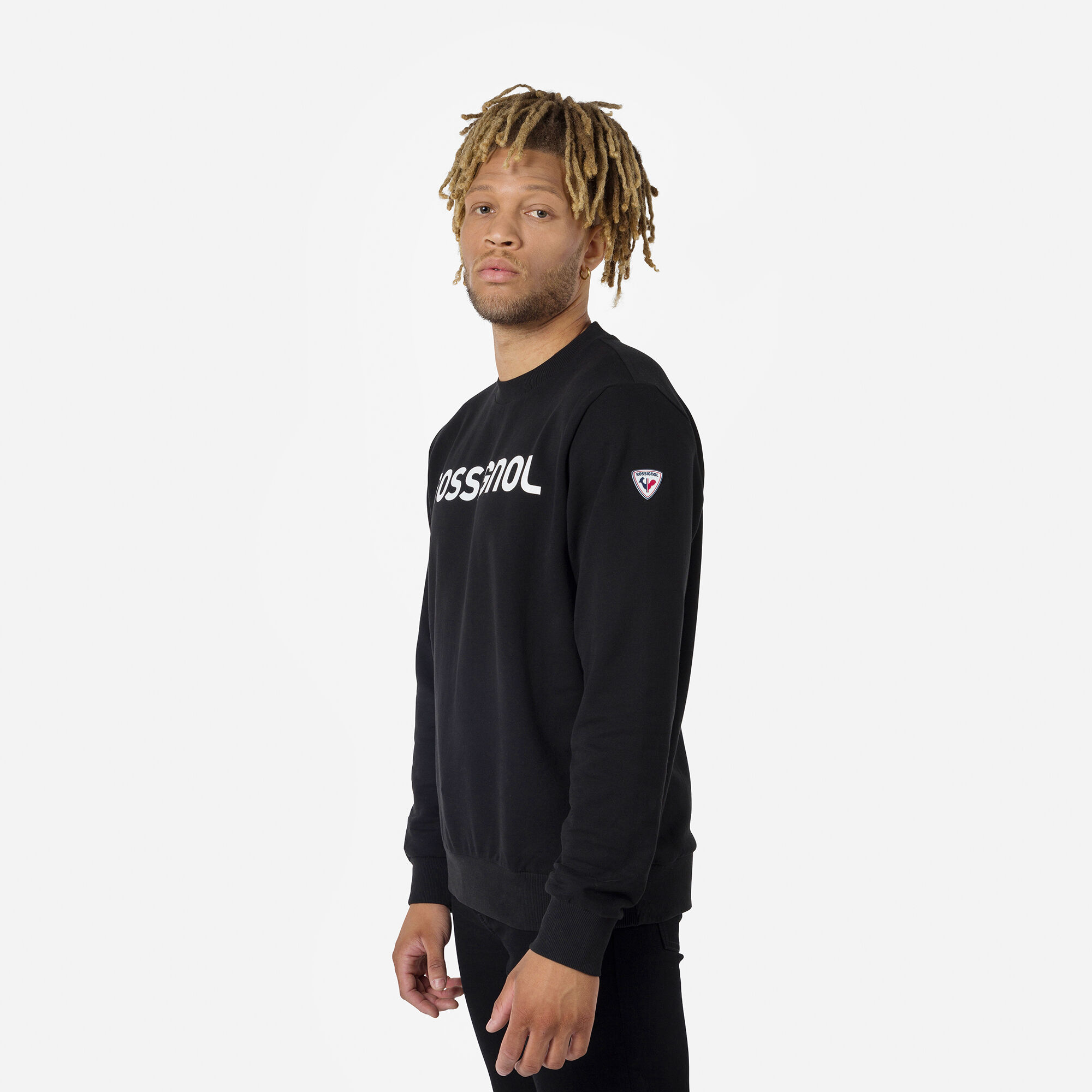 Sweat à col rond molletonné Logo Homme