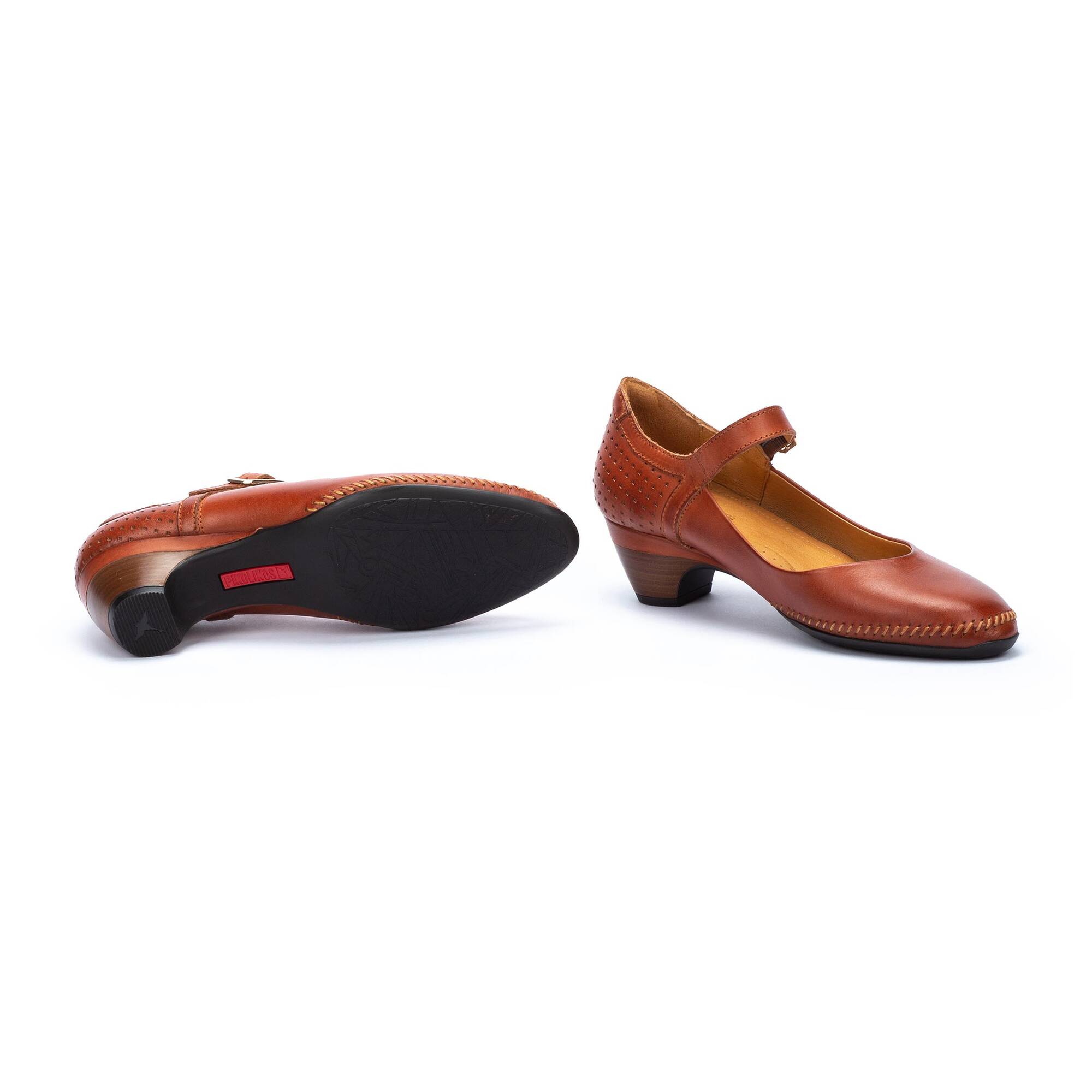 Buty damskie z boczną klamrą - BRICK