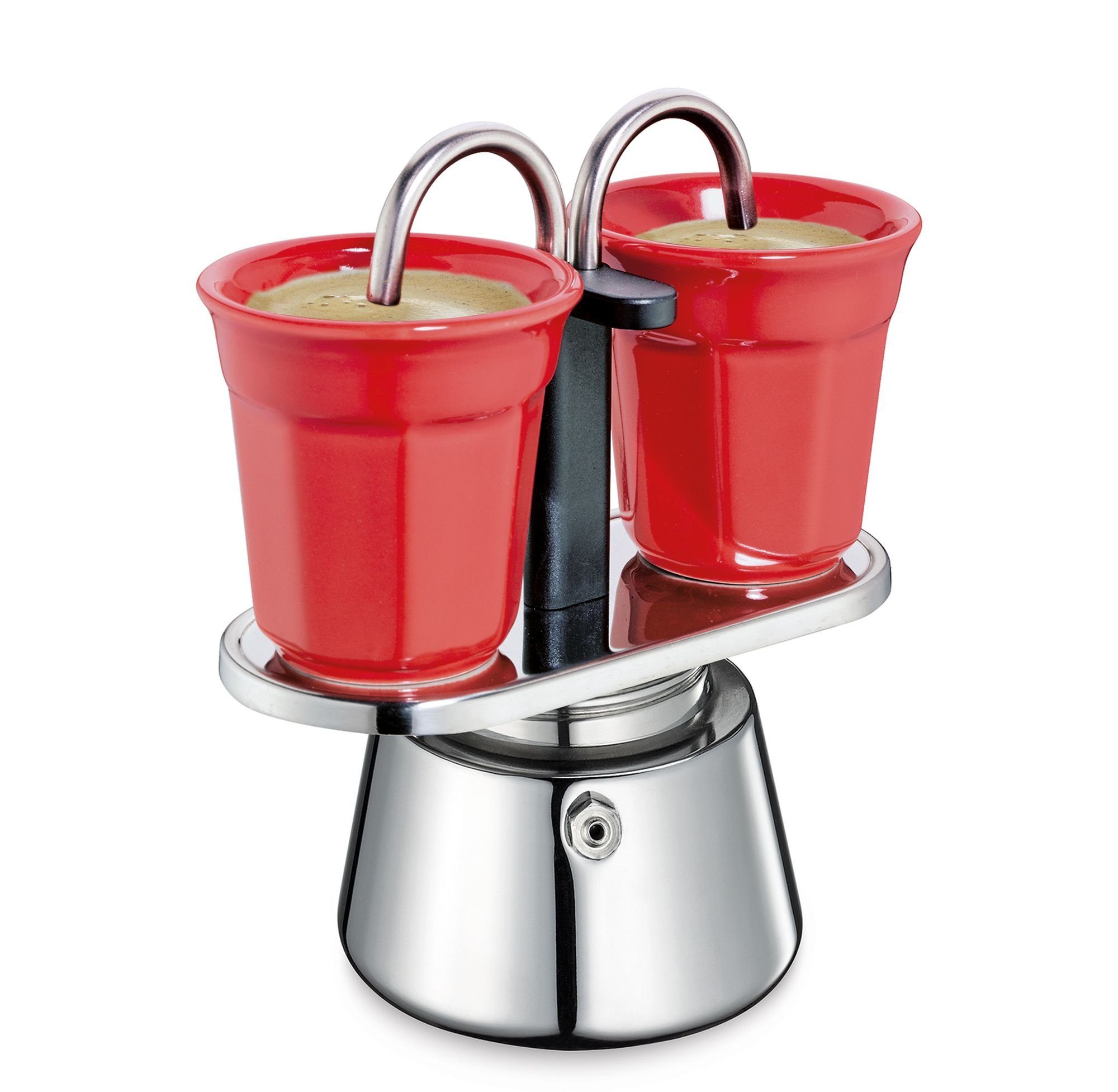 Cilio Espressokocher Espressokocher Set mit 2 Becher Mokkakocher Kaffeekocher Cilio 342987
