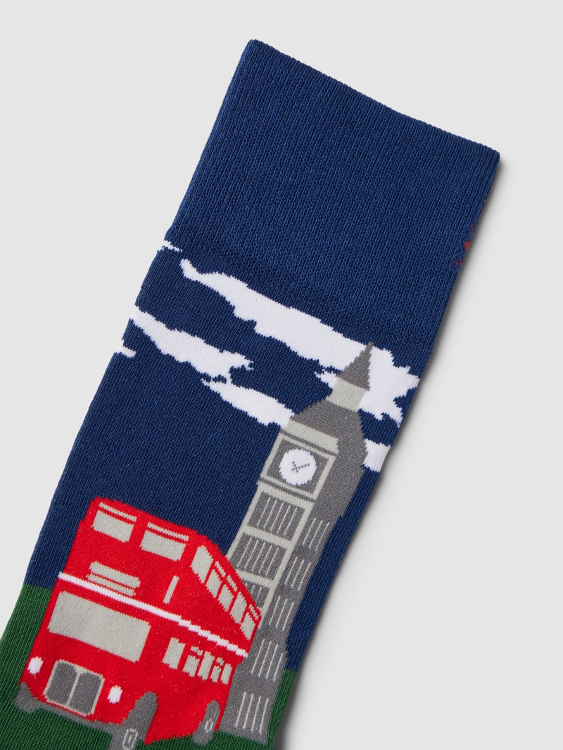 Socken mit Label-Stitching in dunkelgrün