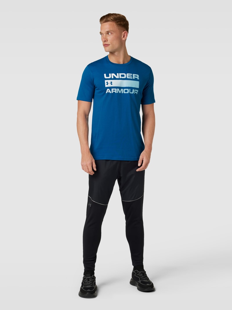 T-Shirt mit Label-Print Modell 'TEAM ISSUE' in petrol