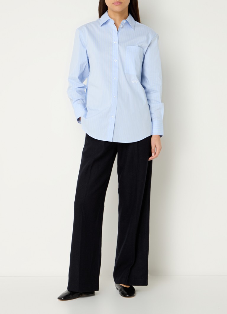 OLAF Blouse with stripe print and chest pocket