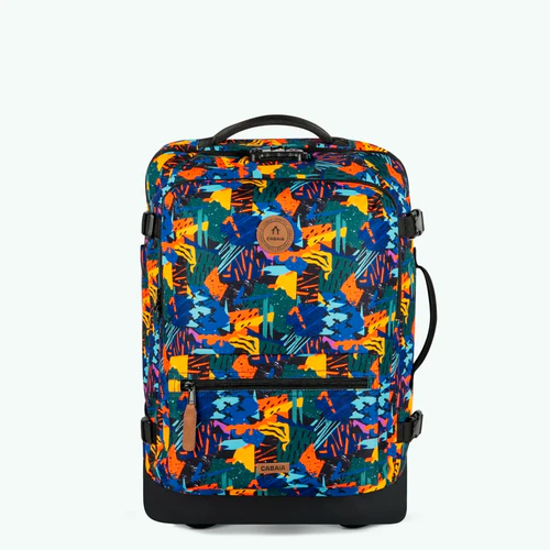 Small 2-wheel soft-sided suitcase, Boulogne blue